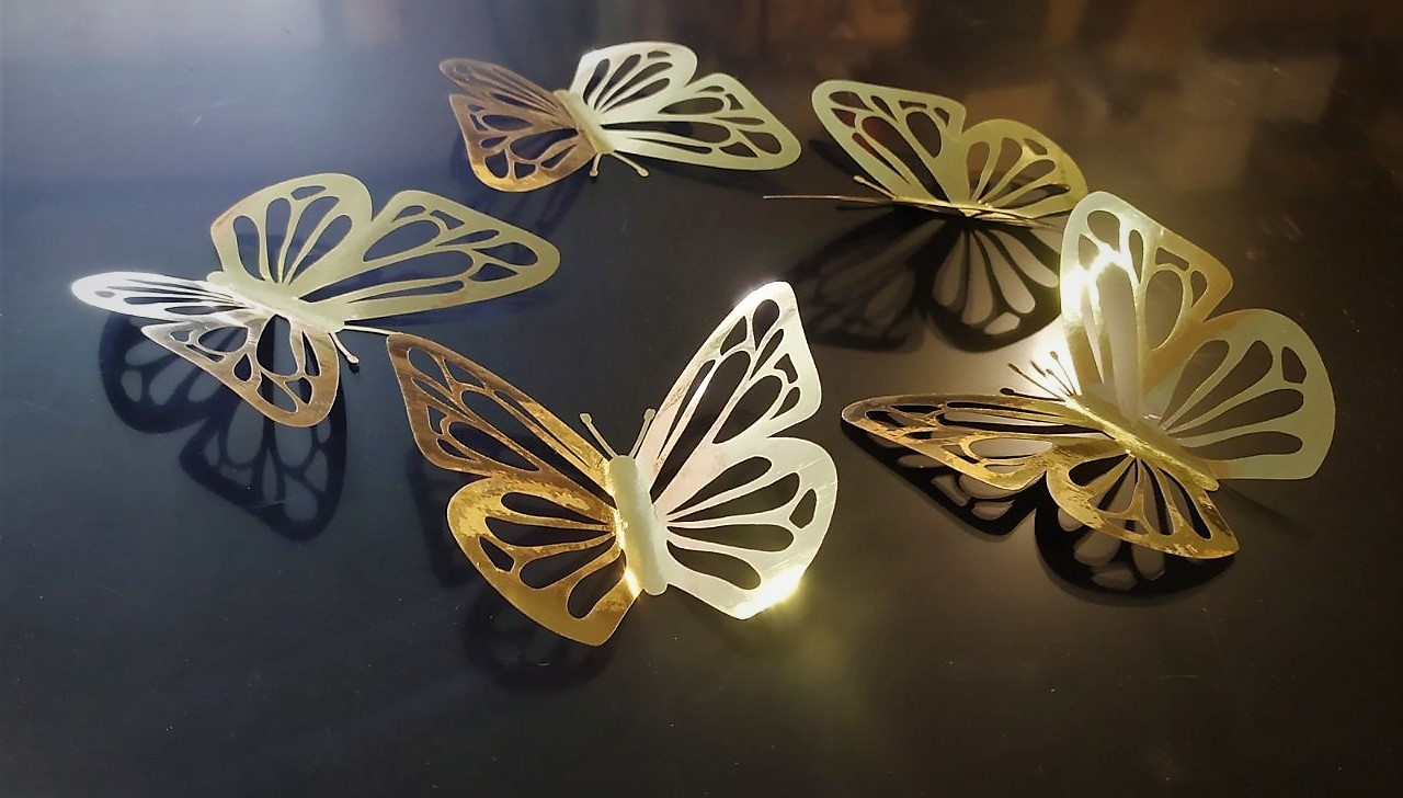 3D метелики для декору фотозон, інтер`єру - комплект 5шт. - Фото 1