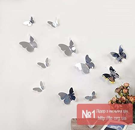 3D метелики для декору - комплект 12шт. - Фото 6