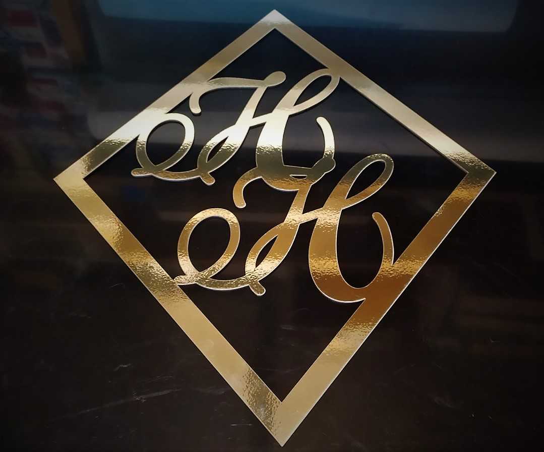 Дзеркальні весільні герби, монограми, ініціали молодят - Фото 9