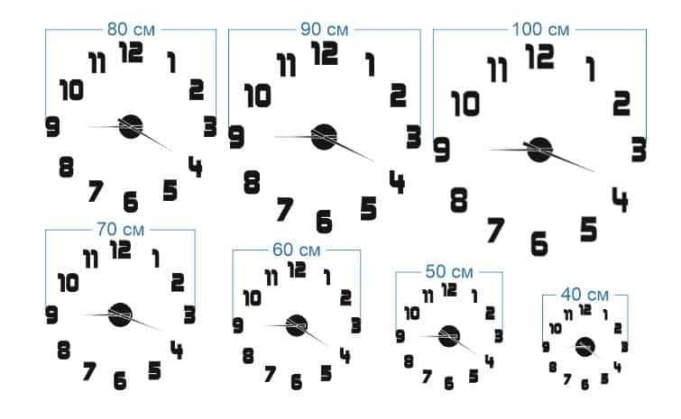 3D годинник - дзеркальні та матові кольори. Різні розміри - Фото 7