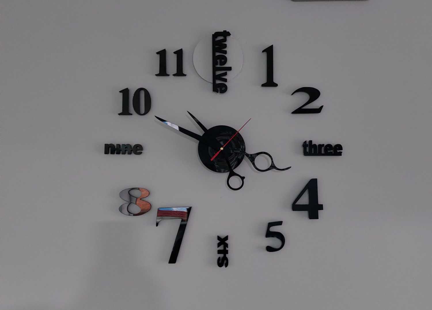 3D TIME самоклейкий настінний годинник. Різні розміри та кольори - Фото 12