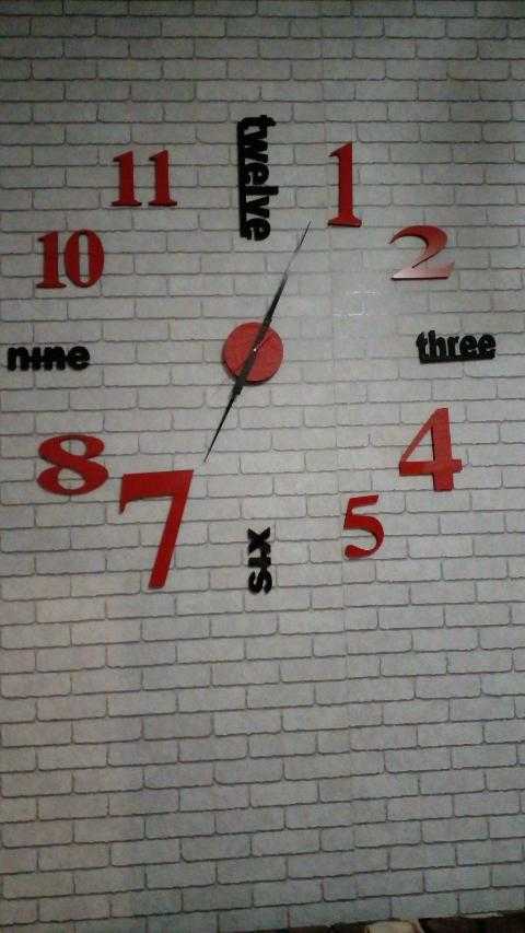 3D TIME самоклейкий настінний годинник. Різні розміри та кольори - Фото 4