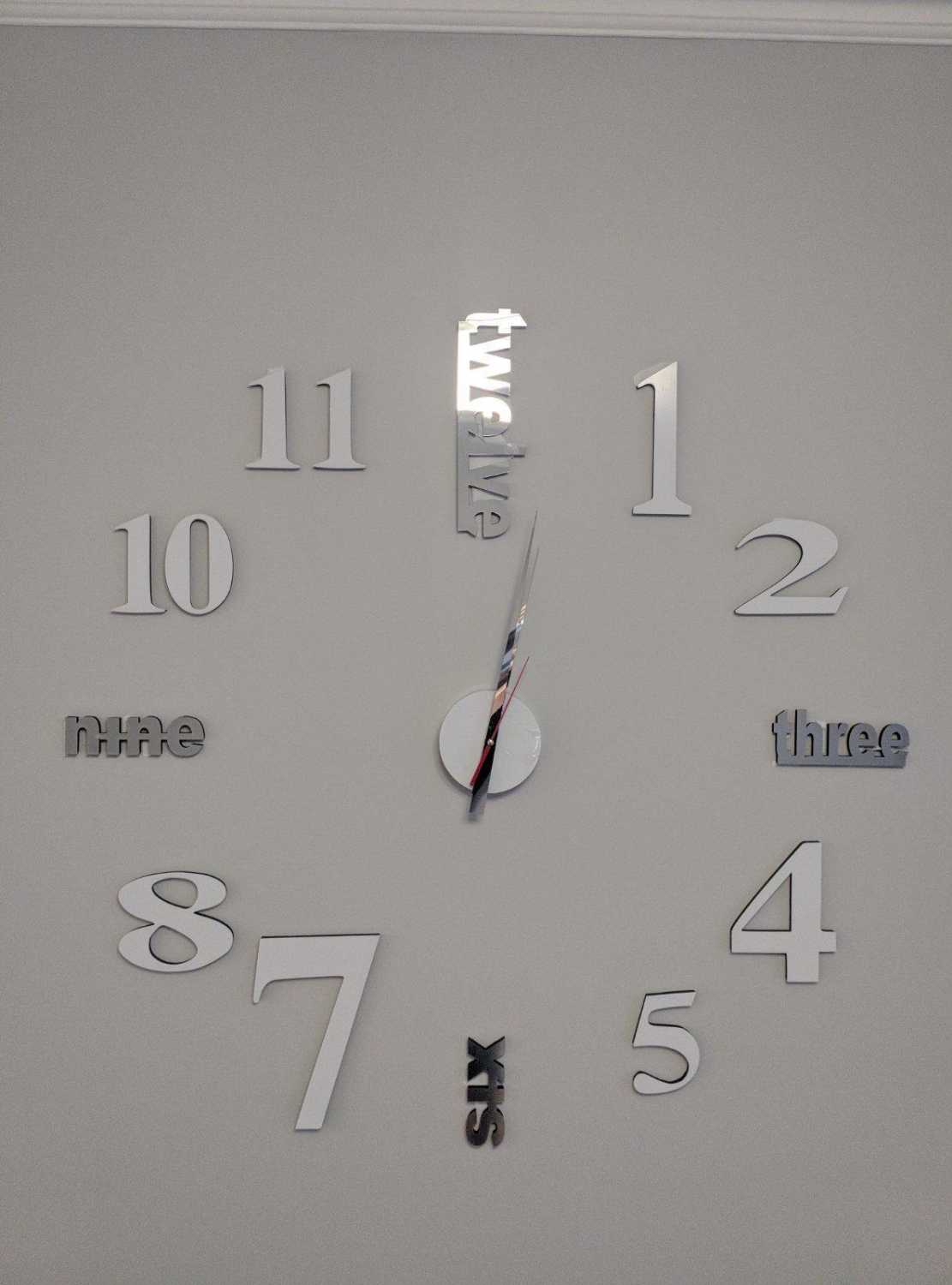 3D TIME самоклейкий настінний годинник. Різні розміри та кольори - Фото 7