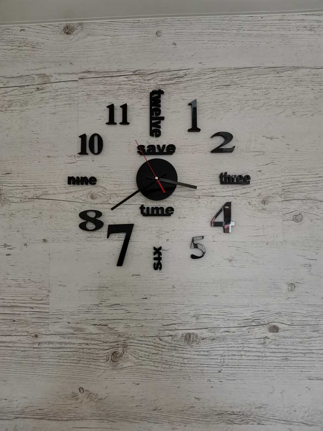 3D TIME самоклейкий настінний годинник. Різні розміри та кольори - Фото 8