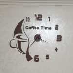 3D годинник для кухні Coffe Time - дзеркальні та матові кольори. Різні розміри - Фото 1