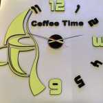 3D годинник для кухні Coffe Time - дзеркальні та матові кольори. Різні розміри - Фото 5