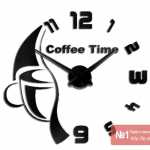 3D годинник для кухні Coffe Time - дзеркальні та матові кольори. Різні розміри - Фото 7