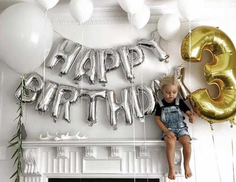 Великий HAPPY BIRTHDAY з фольгованих кульок на день народження - Фото 2