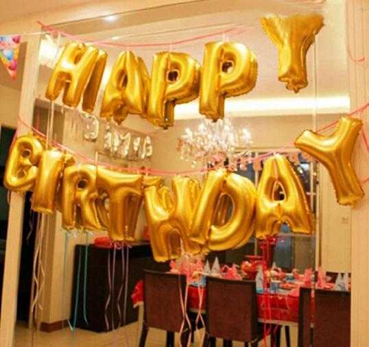 Великий HAPPY BIRTHDAY з фольгованих кульок на день народження - Фото 3