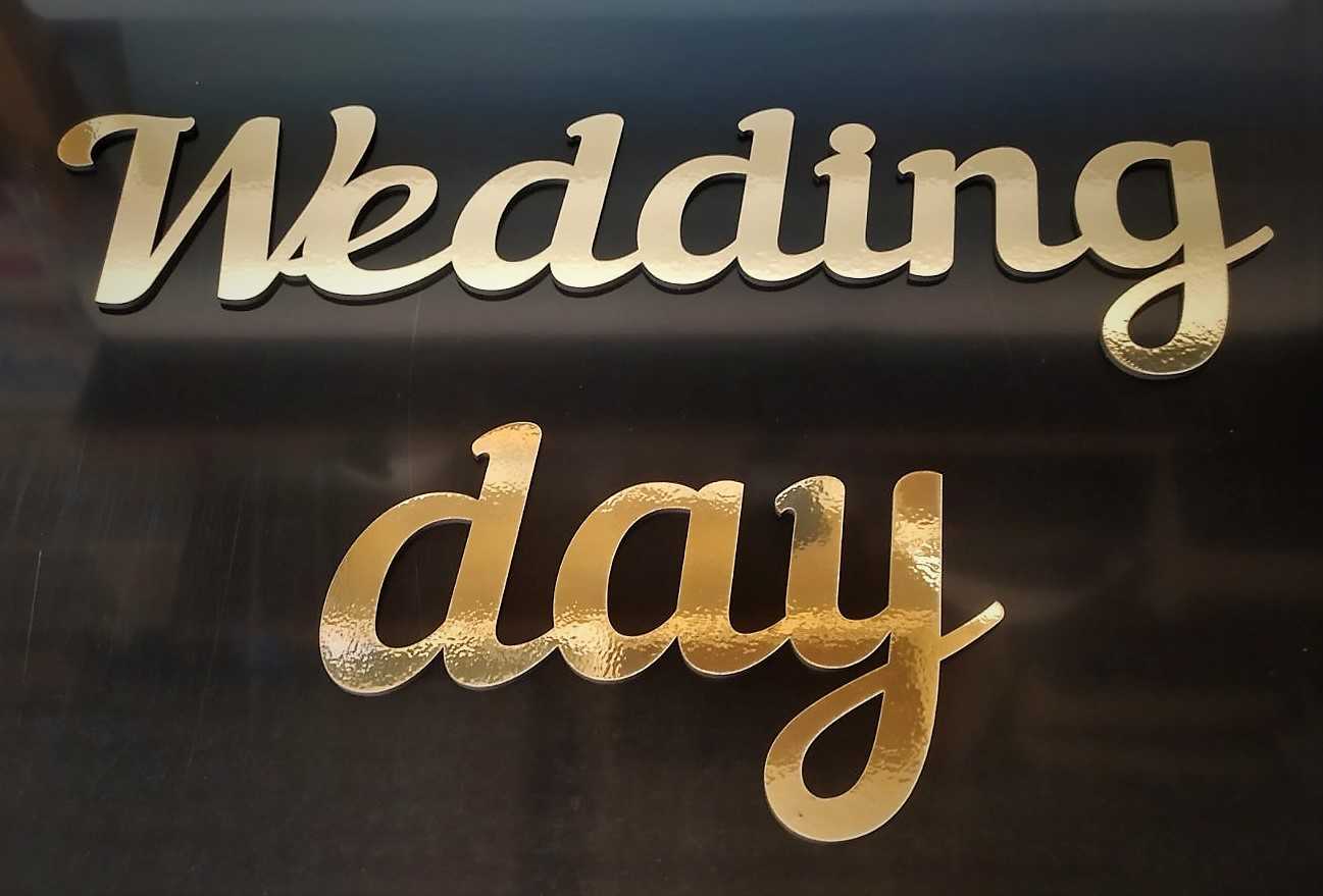 Wedding Day для фотозони, банеру на весілля - різні розміри та кольори - Фото 1