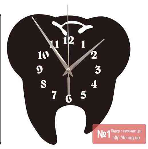 Настінний годинник Зуб великий вибір кольорів та розмірів - Фото 1