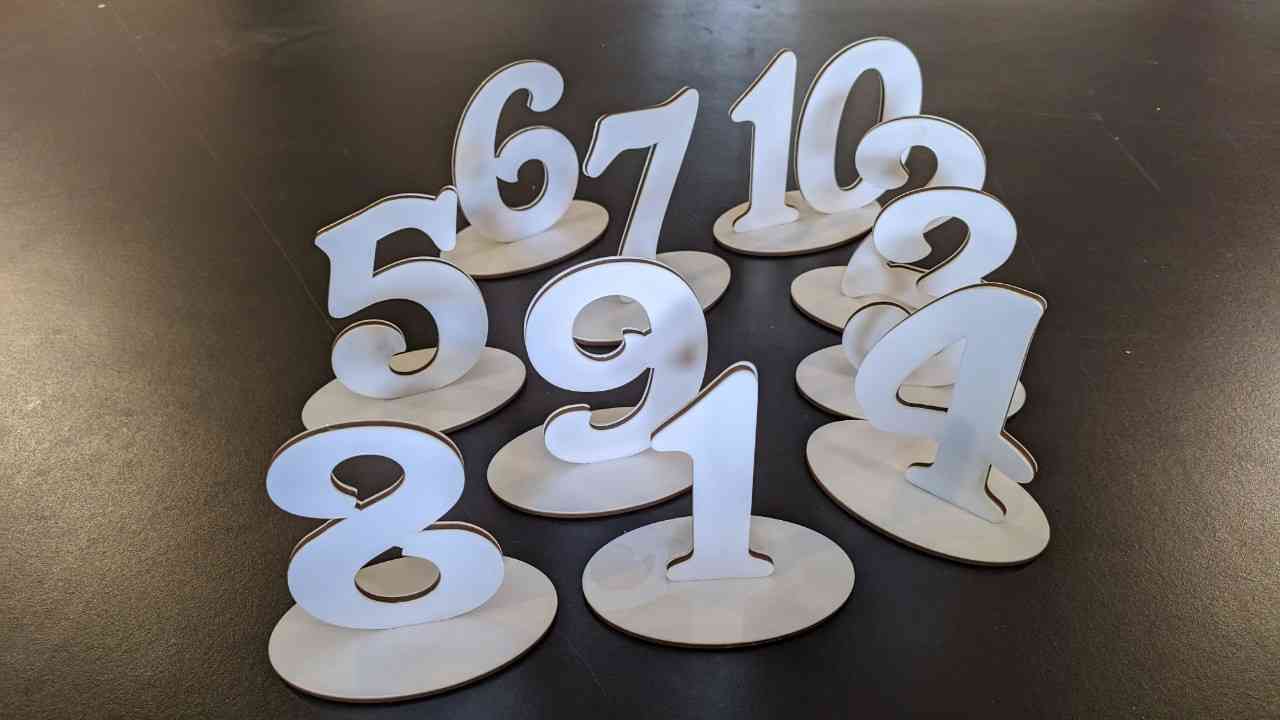 Номерки з підставкою на весільні бенкетні столи - різні кольори - Фото 1