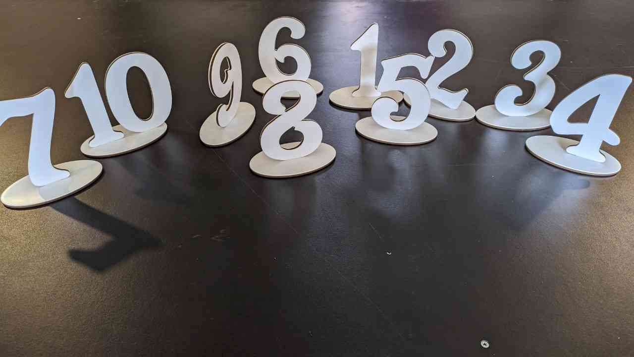 Номерки з підставкою на весільні бенкетні столи - різні кольори - Фото 5