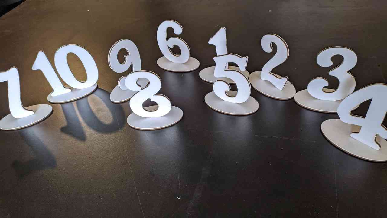 Номерки з підставкою на весільні бенкетні столи - різні кольори - Фото 7