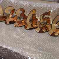 Номерки з підставкою на весільні бенкетні столи - різні кольори - Фото 3