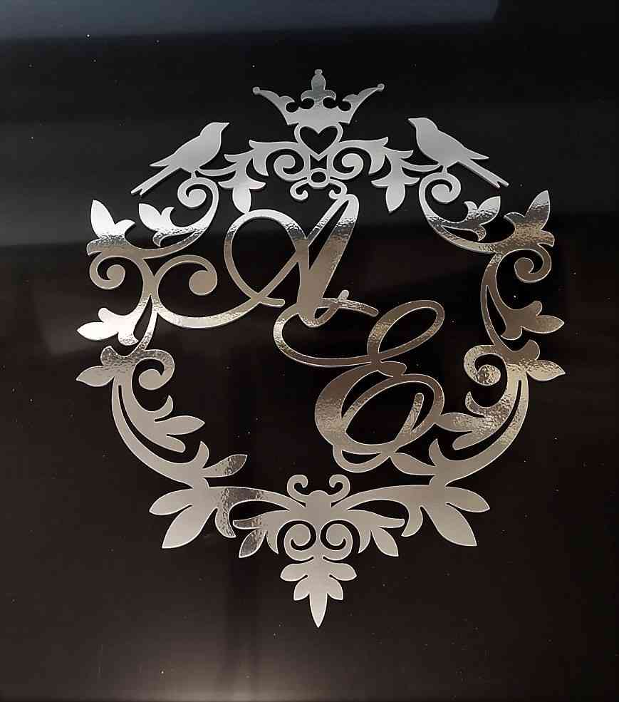 Монограма на весілля з ініціалами молодят - різні кольори - Фото 2