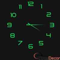 3D настінний годинник, який світиться у темряві з люмінесцентним покритям - Фото 1