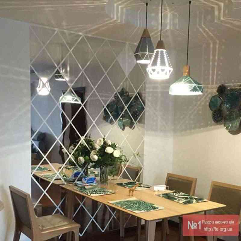 Пластикові дзеркальні елементи, дзеркальна плитка для декору - Фото 6