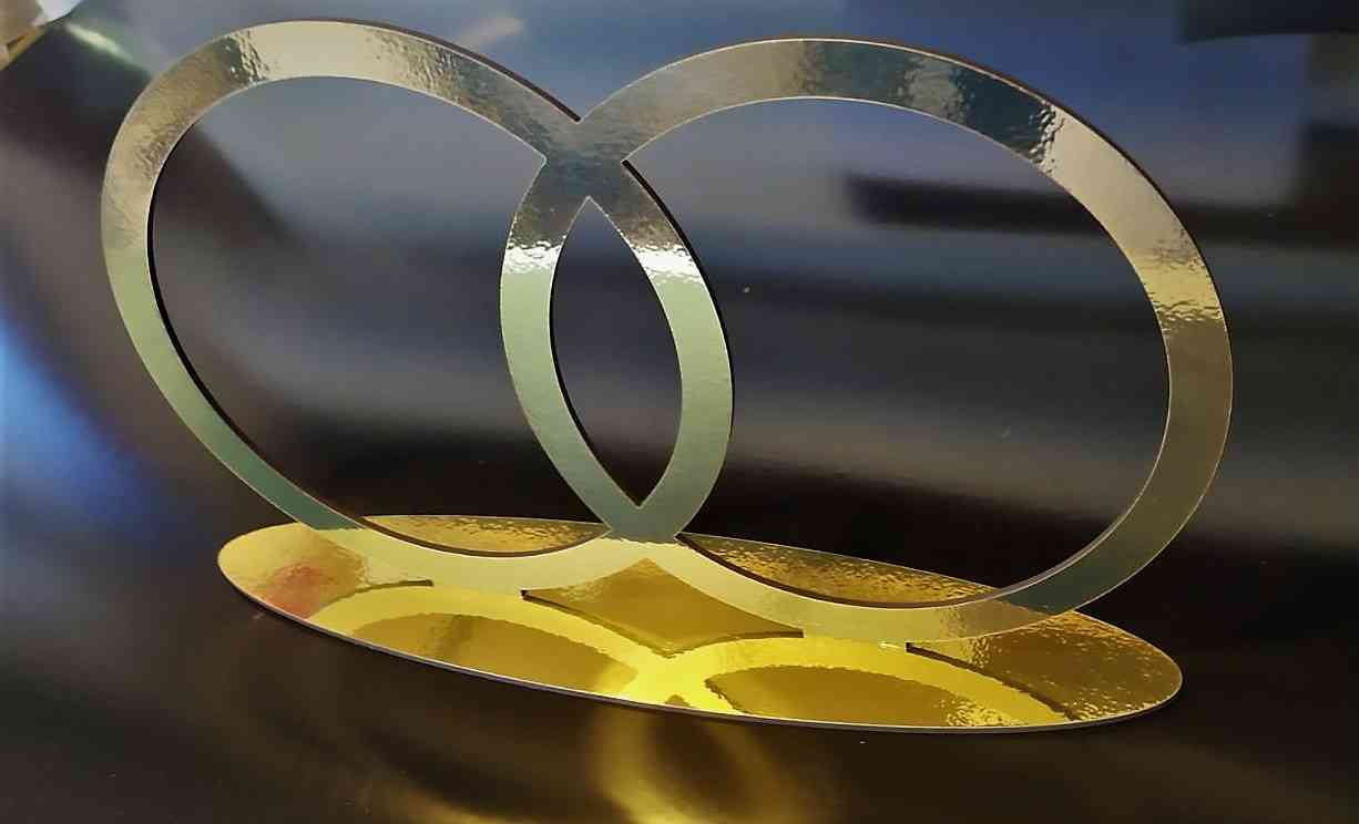 Обручки на підставці для весільного столу - Фото 3