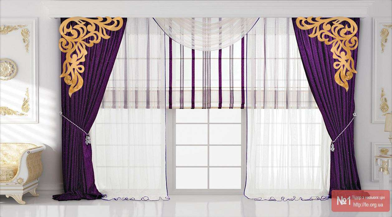 Ламбрекени візерунок на вікна - дзеркальні кольори - Фото 5