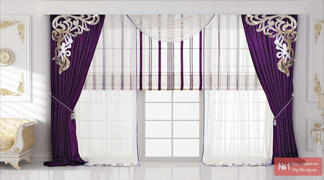 Ламбрекени візерунок на вікна - дзеркальні кольори - Фото 6